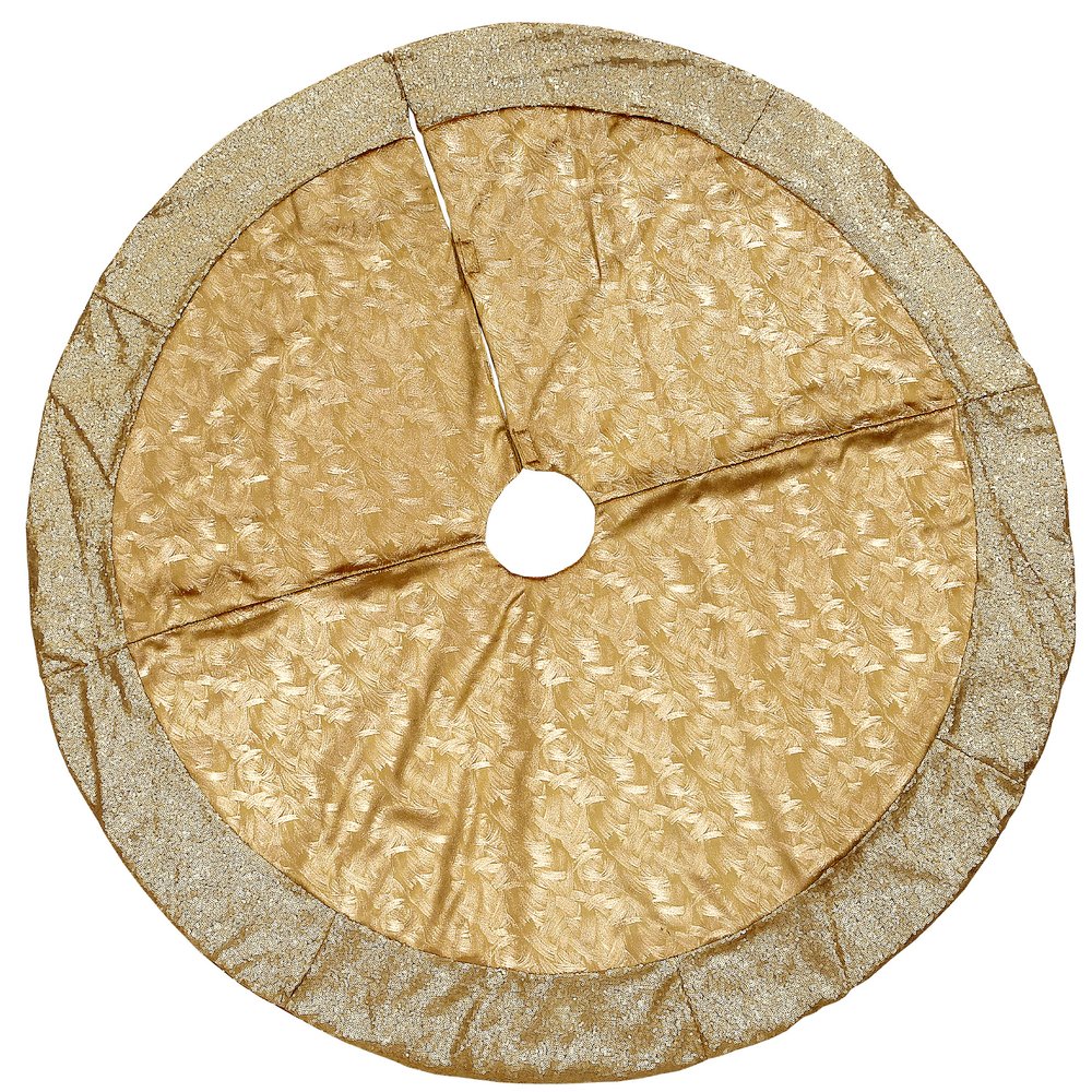 National Tree Company Tree Skirt, Metallic Gold, Yuletide Glam Collection, 52 Inches