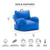 Big Joe Dorm Bean Bag Chair with Drink Holder and Pocket, Sapphire Smartmax, 3ft & Dorm Bean Bag Chair with Drink Holder and Pocket, Two Tone Red Smartmax, 3ft view 3