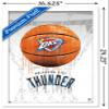 Trends International NBA Oklahoma City Thunder - Drip Basketball 21 Wall Poster, 14.725" x 22.375", White Framed Version view 3