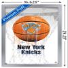 Trends International NBA New York Knicks - Drip Basketball 21 Wall Poster, 14.725" x 22.375", Silver Framed Version view 3