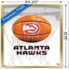 Trends International NBA Atlanta Hawks - Drip Basketball 21 Wall Poster, 22.375" x 34", Gold Framed Version view 3