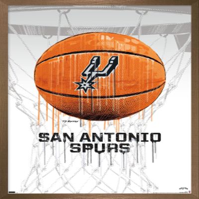Trends International NBA San Antonio Spurs - Drip Basketball 21 Wall Poster, 22.375" x 34", Bronze Framed Version
