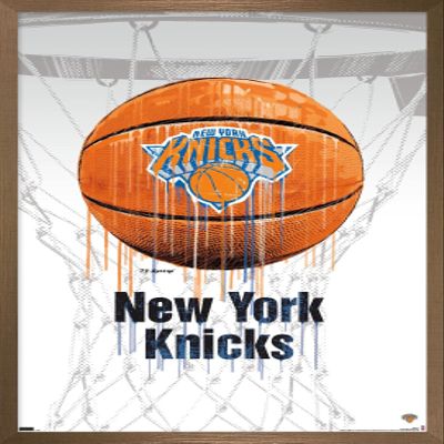 Trends International NBA New York Knicks - Drip Basketball 21 Wall Poster, 14.725" x 22.375", Bronze Framed Version