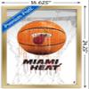 Trends International NBA Miami Heat - Drip Basketball 21 Wall Poster, 14.725" x 22.375", Gold Framed Version view 3