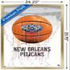 Trends International NBA New Orleans Pelicans - Drip Basketball 21 Wall Poster, 22.375" x 34", Gold Framed Version view 3