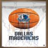 Trends International NBA Dallas Mavericks - Drip Basketball 21 Wall Poster, 22.375" x 34", Bronze Framed Version view 1