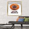 Trends International NBA Houston Rockets - Drip Basketball 21 Wall Poster, 22.375" x 34", Gold Framed Version view 2