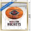 Trends International NBA Houston Rockets - Drip Basketball 21 Wall Poster, 22.375" x 34", Gold Framed Version view 3