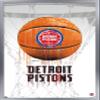 Trends International NBA Detroit Pistons - Drip Basketball 21 Wall Poster, 22.375" x 34", Silver Framed Version view 1