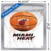 Trends International NBA Miami Heat - Drip Basketball 21 Wall Poster, 14.725" x 22.375", Silver Framed Version view 3