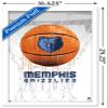Trends International NBA Memphis Grizzlies - Drip Basketball 21 Wall Poster, 14.725" x 22.375", White Framed Version view 3