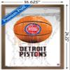 Trends International NBA Detroit Pistons - Drip Basketball 21 Wall Poster, 14.725" x 22.375", Bronze Framed Version view 3