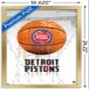 Trends International NBA Detroit Pistons - Drip Basketball 21 Wall Poster, 14.725" x 22.375", Gold Framed Version view 3
