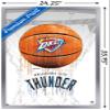 Trends International NBA Oklahoma City Thunder - Drip Basketball 21 Wall Poster, 22.375" x 34", Silver Framed Version view 3
