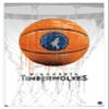 Trends International NBA Minnesota Timberwolves - Drip Basketball 21 Wall Poster, 22.375" x 34", White Framed Version view 1
