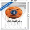 Trends International NBA Minnesota Timberwolves - Drip Basketball 21 Wall Poster, 22.375" x 34", White Framed Version view 3
