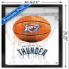 Trends International NBA Oklahoma City Thunder - Drip Basketball 21 Wall Poster, 14.725" x 22.375", Black Framed Version view 3