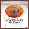 Trends International NBA New Orleans Pelicans - Drip Basketball 21 Wall Poster, 22.375" x 34", Mahogany Framed Version view 1