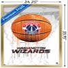 Trends International NBA Washington Wizards - Drip Basketball 21 Wall Poster, 22.375" x 34", Gold Framed Version view 3