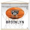 Trends International NBA Brooklyn Nets - Drip Basketball 21 Wall Poster, 22.375" x 34", Premium Print and Beechwood Hanger Bundle view 1
