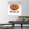 Trends International NBA Brooklyn Nets - Drip Basketball 21 Wall Poster, 22.375" x 34", Premium Print and Beechwood Hanger Bundle view 2