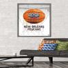 Trends International NBA New Orleans Pelicans - Drip Basketball 21 Wall Poster, 22.375" x 34", Barnwood Framed Version view 2