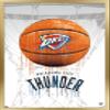 Trends International NBA Oklahoma City Thunder - Drip Basketball 21 Wall Poster, 22.375" x 34", Gold Framed Version view 1