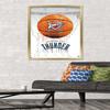 Trends International NBA Oklahoma City Thunder - Drip Basketball 21 Wall Poster, 22.375" x 34", Gold Framed Version view 2