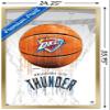 Trends International NBA Oklahoma City Thunder - Drip Basketball 21 Wall Poster, 22.375" x 34", Gold Framed Version view 3