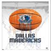 Trends International NBA Dallas Mavericks - Drip Basketball 21 Wall Poster, 22.375" x 34", White Framed Version view 1