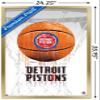 Trends International NBA Detroit Pistons - Drip Basketball 21 Wall Poster, 22.375" x 34", Gold Framed Version view 3