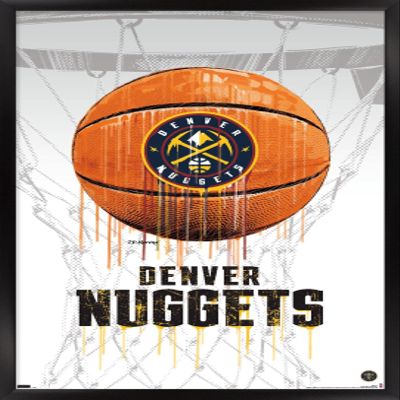 Trends International NBA Denver Nuggets - Drip Basketball 21 Wall Poster, 14.725" x 22.375", Black Framed Version
