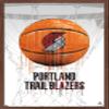 Trends International NBA Portland Trail Blazers - Drip Basketball 21 Wall Poster, 22.375" x 34", Mahogany Framed Version view 1