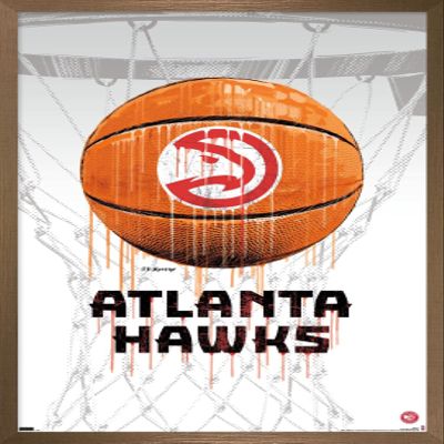 Trends International NBA Atlanta Hawks - Drip Basketball 21 Wall Poster, 22.375" x 34", Bronze Framed Version