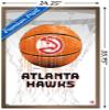 Trends International NBA Atlanta Hawks - Drip Basketball 21 Wall Poster, 22.375" x 34", Bronze Framed Version view 3