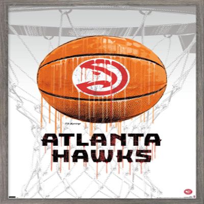 Trends International NBA Atlanta Hawks - Drip Basketball 21 Wall Poster, 14.725" x 22.375", Barnwood Framed Version
