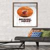 Trends International NBA Miami Heat - Drip Basketball 21 Wall Poster, 22.375" x 34", Bronze Framed Version view 2