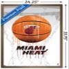 Trends International NBA Miami Heat - Drip Basketball 21 Wall Poster, 22.375" x 34", Bronze Framed Version view 3