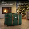 Covermates Keepsakes Rolling Adjustable Ornament Storage Bag  Heavy-Duty Polyester, FlexGrid Trays & Padded Dividers  Protective Holiday Organizer with Wheels, Handles & ID Window, Green view 2