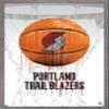 Trends International NBA Portland Trail Blazers - Drip Basketball 21 Wall Poster, 22.375" x 34", Barnwood Framed Version view 1