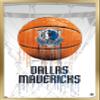 Trends International NBA Dallas Mavericks - Drip Basketball 21 Wall Poster, 22.375" x 34", Gold Framed Version view 1
