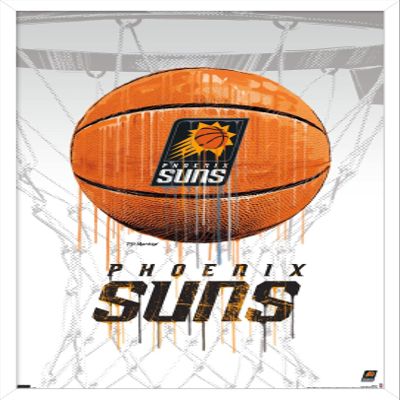Trends International NBA Phoenix Suns - Drip Basketball 21 Wall Poster, 22.375" x 34", White Framed Version