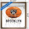 Trends International NBA Brooklyn Nets - Drip Basketball 21 Wall Poster, 14.725" x 22.375", Bronze Framed Version view 3
