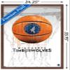 Trends International NBA Minnesota Timberwolves - Drip Basketball 21 Wall Poster, 22.375" x 34", Mahogany Framed Version view 3