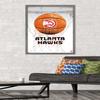 Trends International NBA Atlanta Hawks - Drip Basketball 21 Wall Poster, 22.375" x 34", Barnwood Framed Version view 2