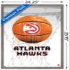 Trends International NBA Atlanta Hawks - Drip Basketball 21 Wall Poster, 22.375" x 34", Barnwood Framed Version view 3