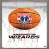 Trends International NBA Washington Wizards - Drip Basketball 21 Wall Poster, 22.375" x 34", Barnwood Framed Version view 1