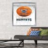 Trends International NBA Charlotte Hornets - Drip Basketball 21 Wall Poster, 22.375" x 34", Silver Framed Version view 2