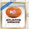 Trends International NBA Atlanta Hawks - Drip Basketball 21 Wall Poster, 14.725" x 22.375", Gold Framed Version view 3