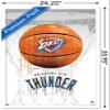 Trends International NBA Oklahoma City Thunder - Drip Basketball 21 Wall Poster, 22.375" x 34", White Framed Version view 3